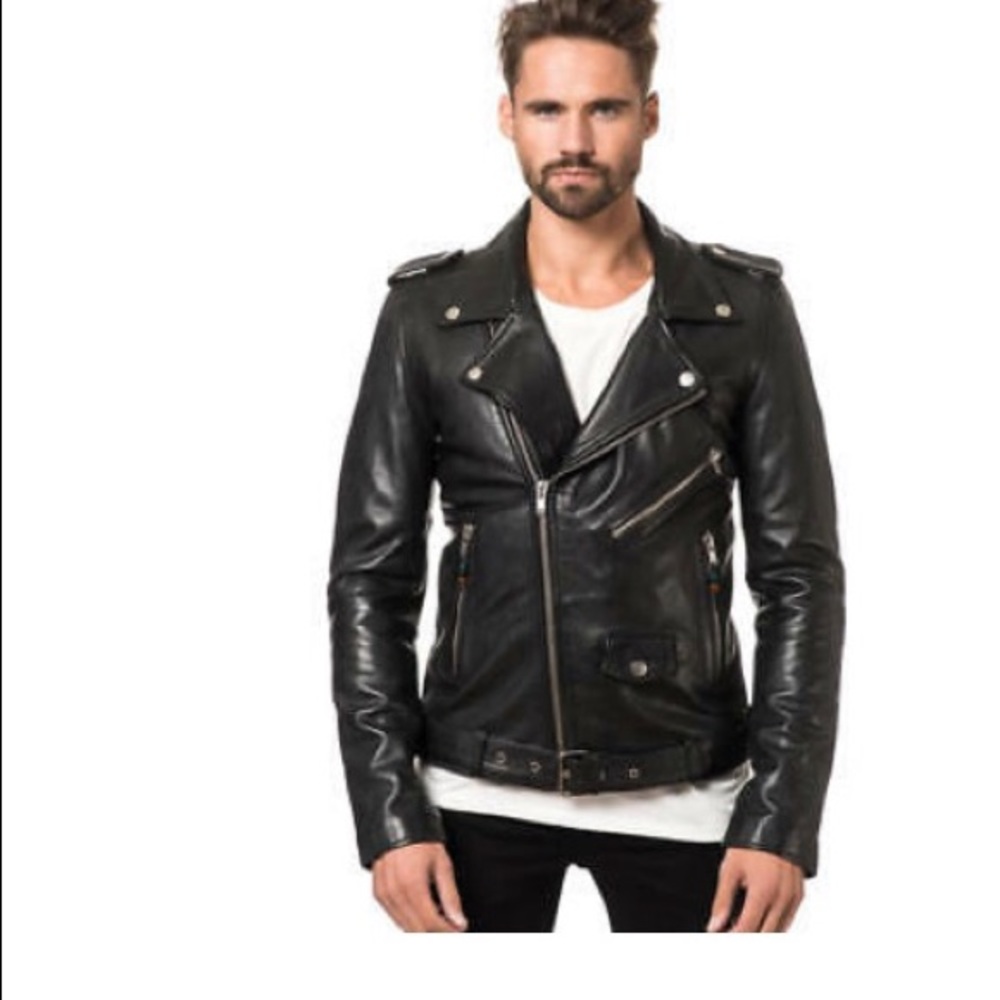 BLK DNM Leather Jacket 5 - Picture 2 of 8